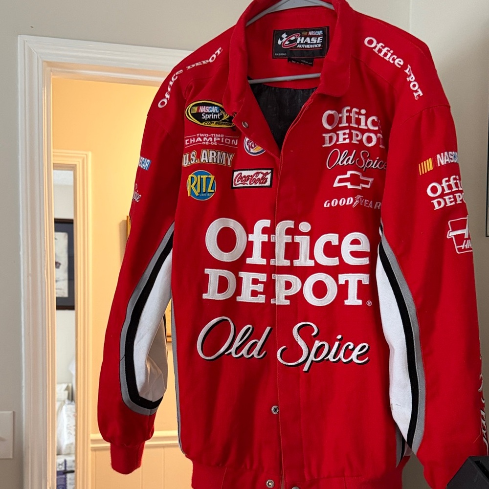Chase Authentics Red Racing Jacket with Logos
